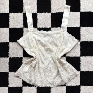 NWT Vintage Coldwater Creek White Lace Tank Top XL